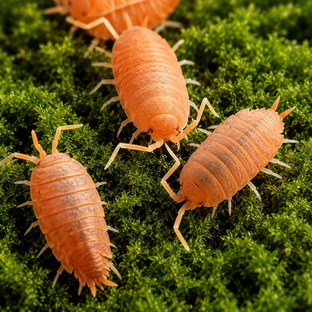 Porcellionides Pruinosus Powder Orange Isopods